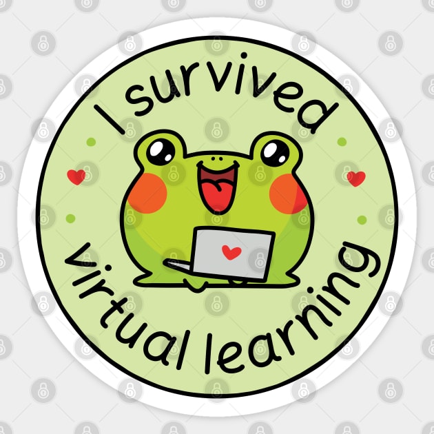 I survived virtual learning Sticker by Nikamii